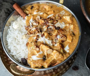 Veganes Tofu-Shahi-Paneer