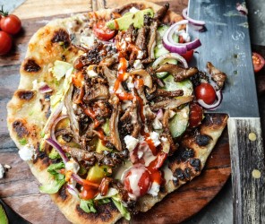 Veganes Shawarma mit homemade Fladenbrot