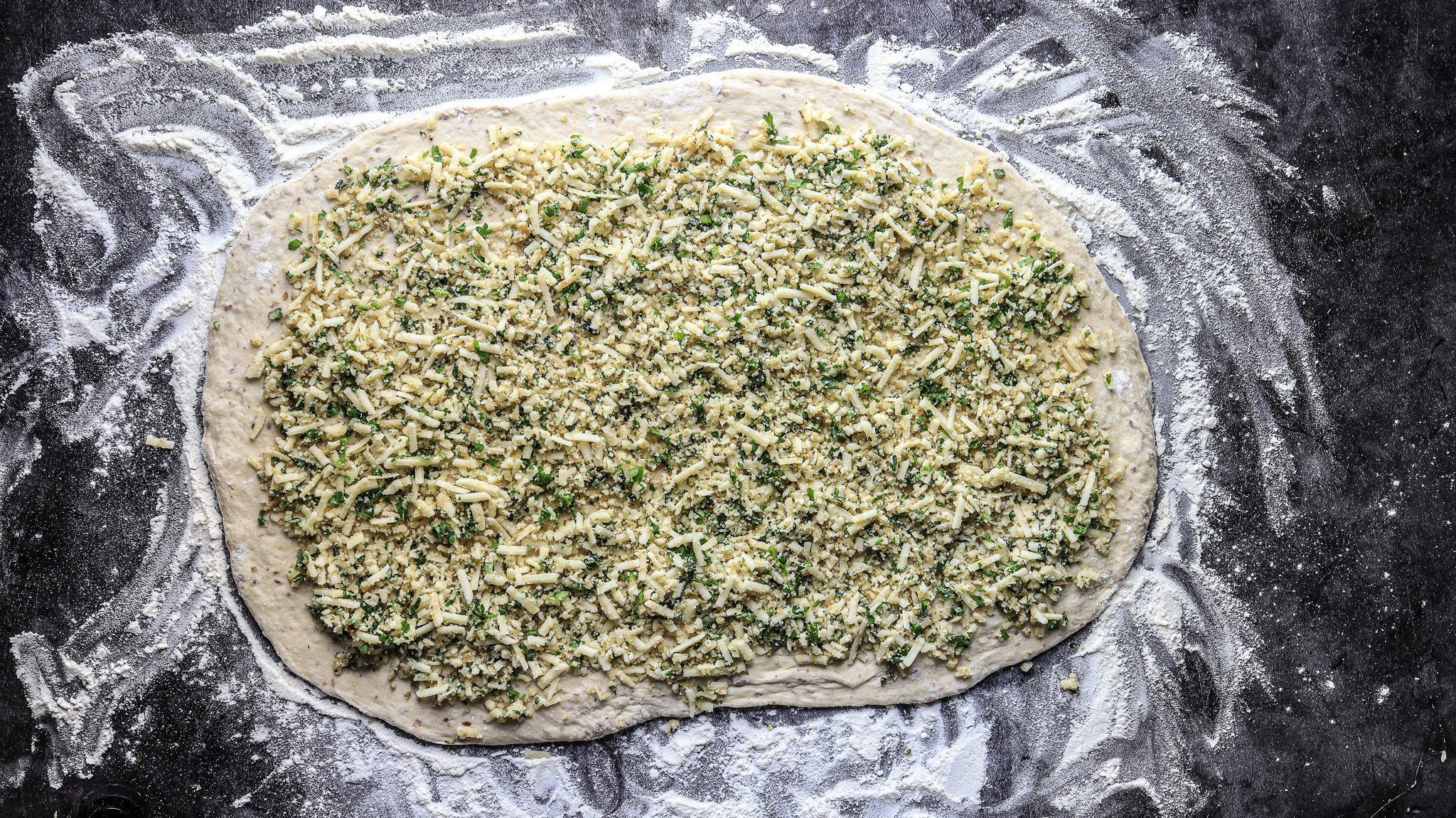 Rustikales &amp;quot;No-Käse-Knoblauch&amp;quot; Brot