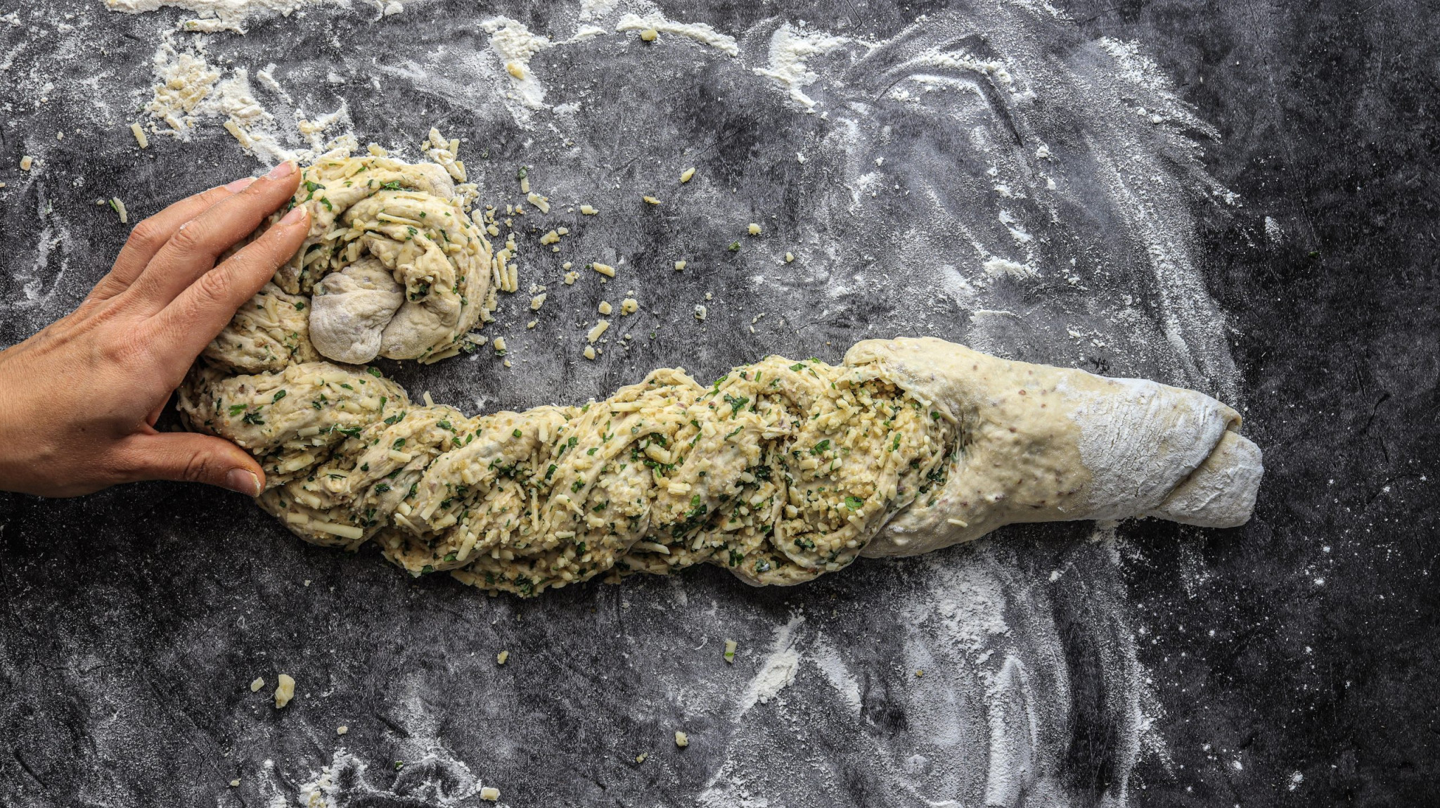 Rustikales &amp;quot;No-Käse-Knoblauch&amp;quot; Brot