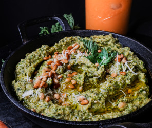 No-Waste Pesto Hummus + ABC Saft
