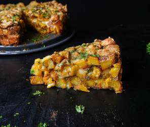 Veganer Cheezy Kartoffelkuchen