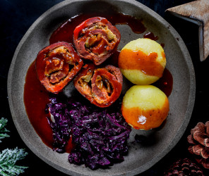 Vegane Rinderrouladen mit Bratensauce